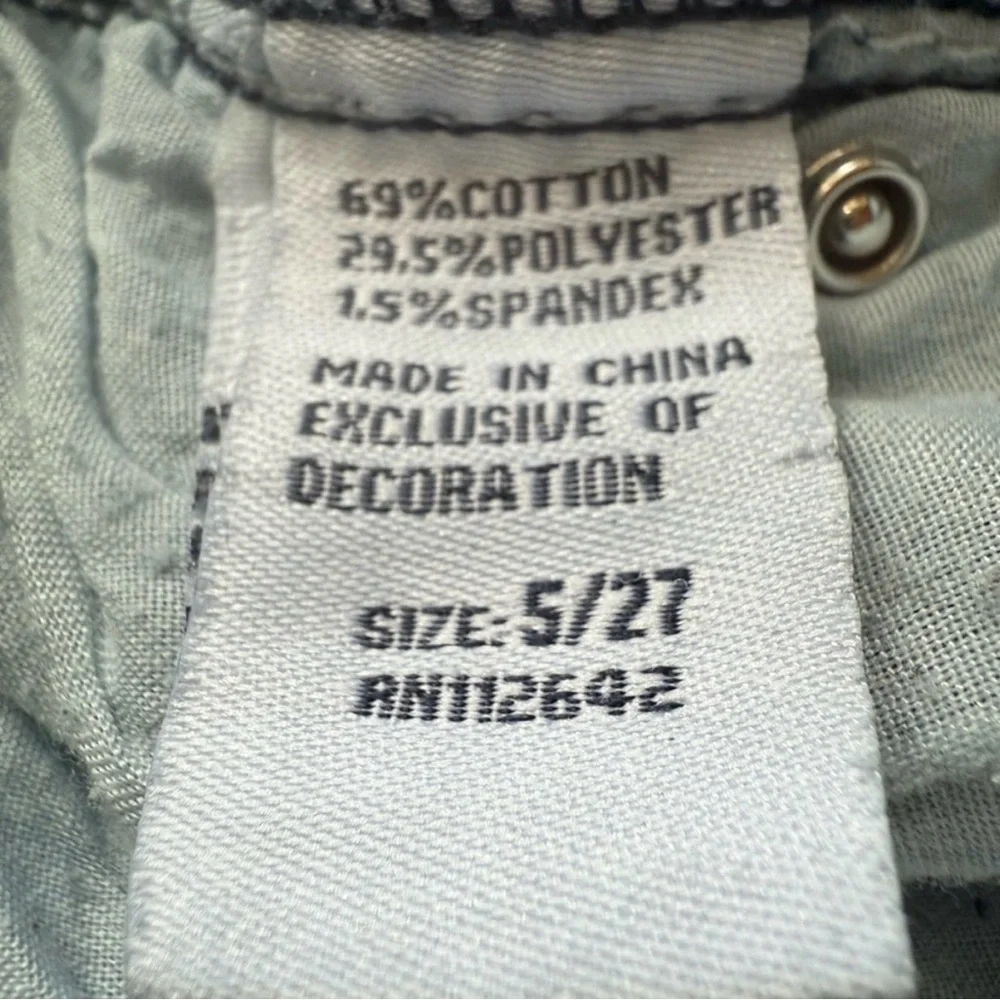 ✨ TELEPATIA Women’s Low-Rise Decorative Pocket Bootcut Jeans Size 27 ⭐ - Picture 8 of 12